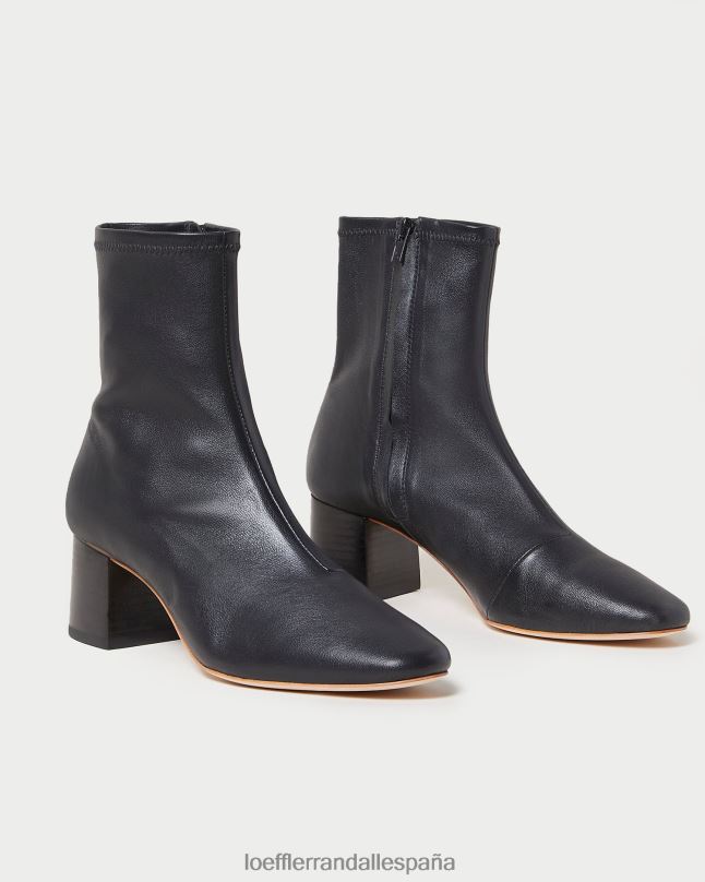 zapatos 04282284 negro mujer Loeffler Randall botín elástico con tacón medio Alec