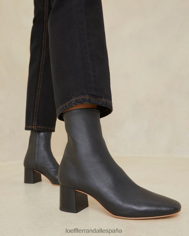 zapatos 04282284 negro mujer Loeffler Randall botín elástico con tacón medio Alec