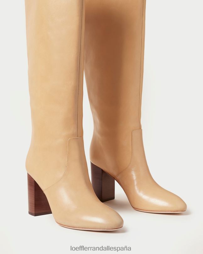 zapatos 04282288 caqui mujer Loeffler Randall bota alta dorada