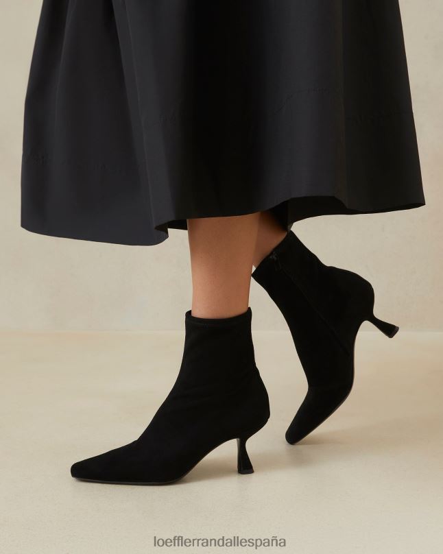 zapatos 04282289 negro mujer Loeffler Randall botín curvado Thandy de ante