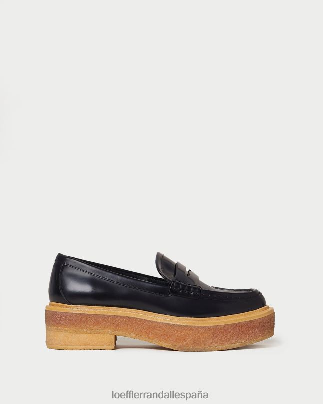 zapatos 04282311 negro mujer Loeffler Randall mocasines con plataforma rikki
