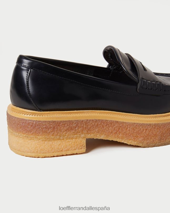 zapatos 04282311 negro mujer Loeffler Randall mocasines con plataforma rikki