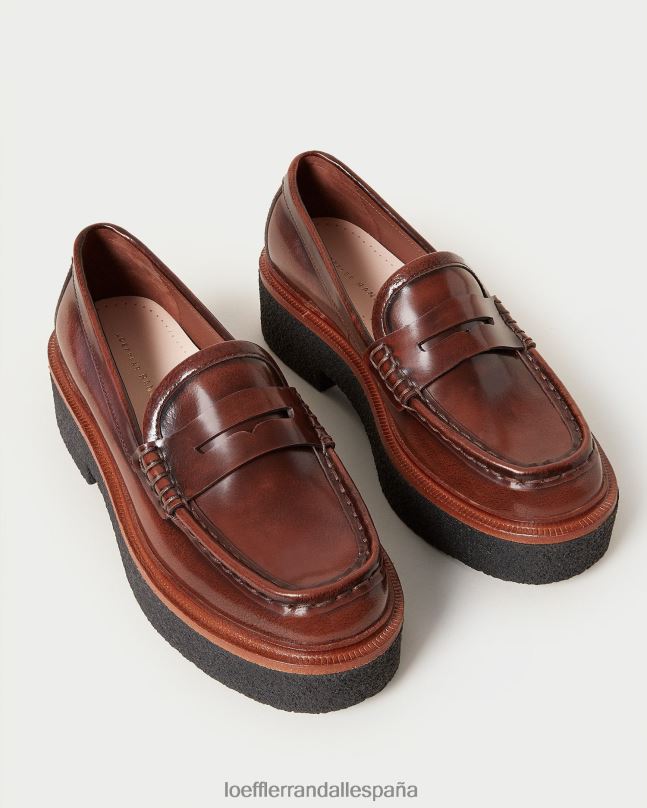 zapatos 04282312 marrón mujer Loeffler Randall mocasines con plataforma rikki