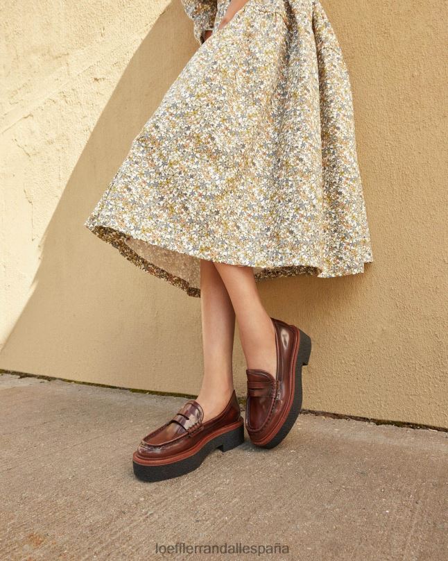 zapatos 04282312 marrón mujer Loeffler Randall mocasines con plataforma rikki