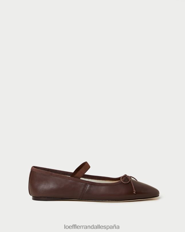 zapatos 04282296 cuero chocolate mujer Loeffler Randall bailarinas leonie