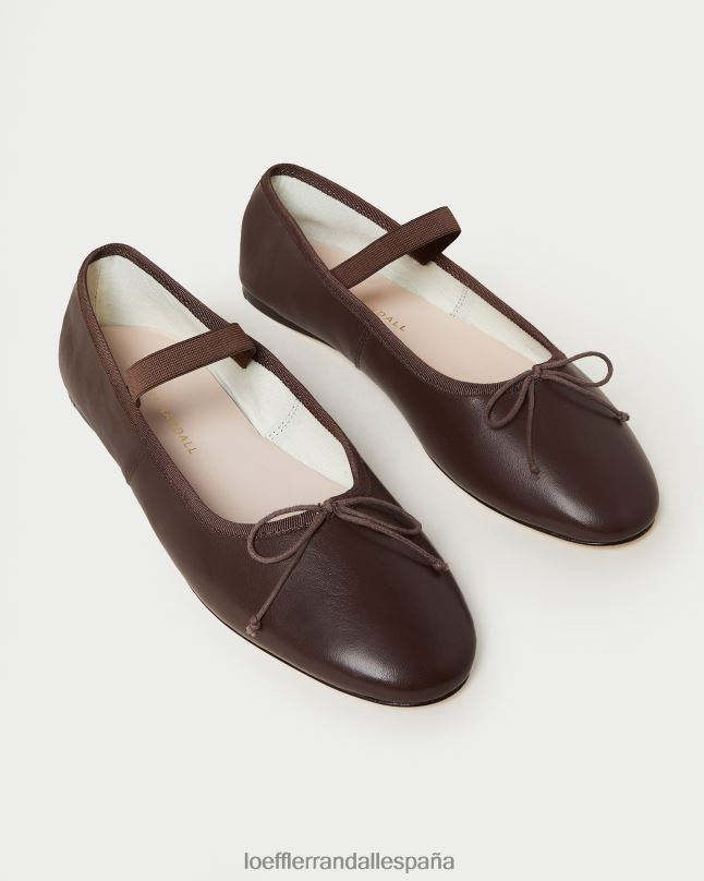 zapatos 04282296 cuero chocolate mujer Loeffler Randall bailarinas leonie