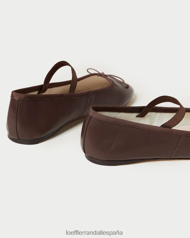 zapatos 04282296 cuero chocolate mujer Loeffler Randall bailarinas leonie