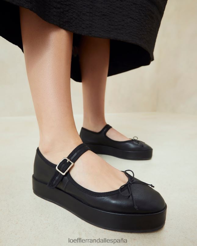 zapatos 04282297 negro mujer Loeffler Randall Merceditas con plataforma Leah