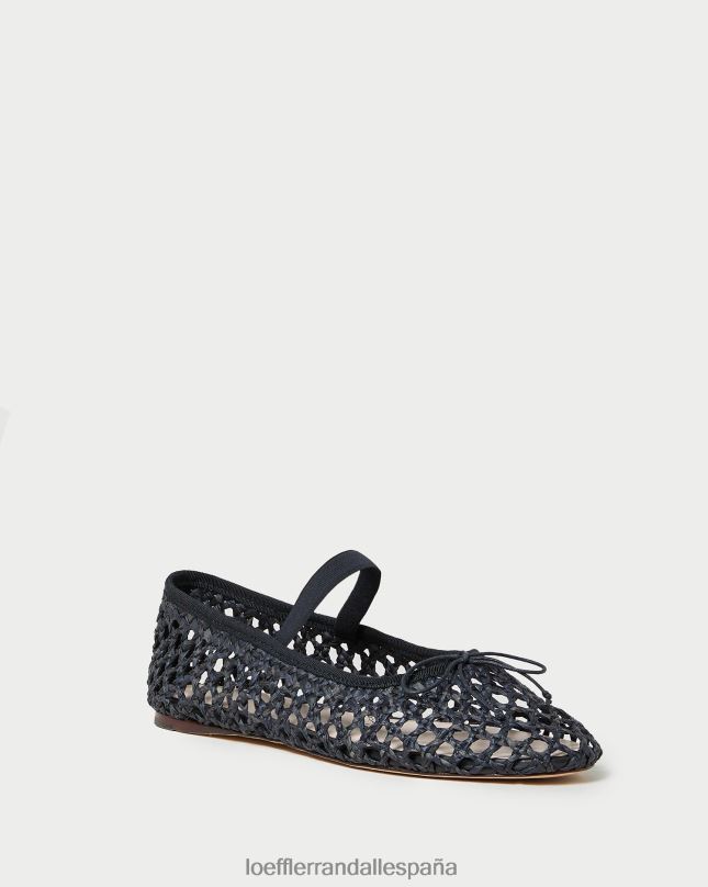 zapatos 04282301 crochet negro mujer Loeffler Randall bailarinas leonie