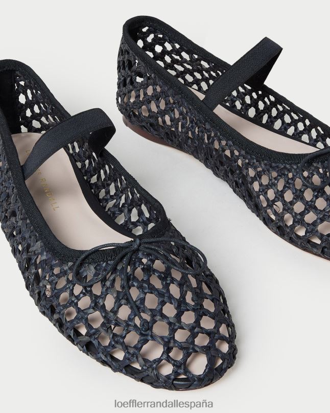 zapatos 04282301 crochet negro mujer Loeffler Randall bailarinas leonie