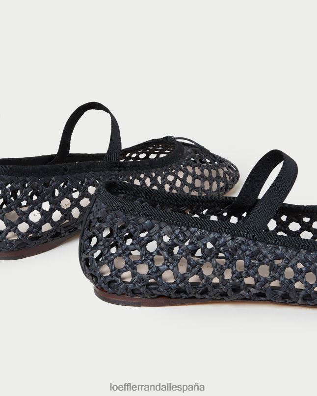 zapatos 04282301 crochet negro mujer Loeffler Randall bailarinas leonie