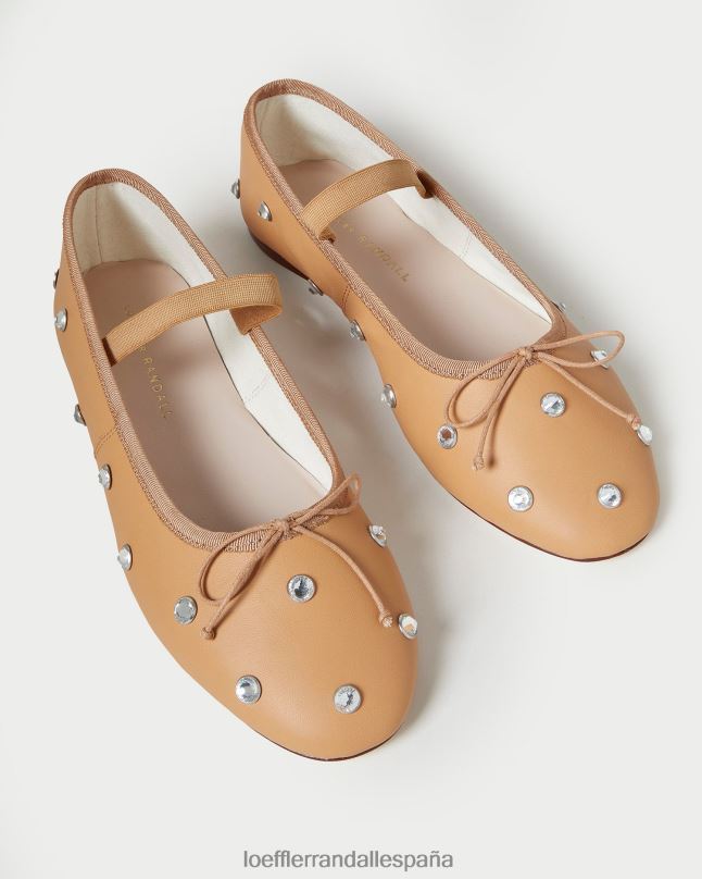 zapatos 04282303 caramelo/cristal mujer Loeffler Randall bailarinas leonie