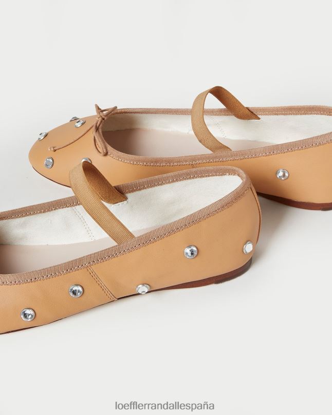 zapatos 04282303 caramelo/cristal mujer Loeffler Randall bailarinas leonie
