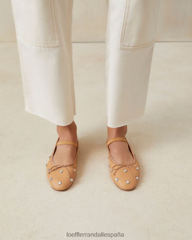 zapatos 04282303 caramelo/cristal mujer Loeffler Randall bailarinas leonie