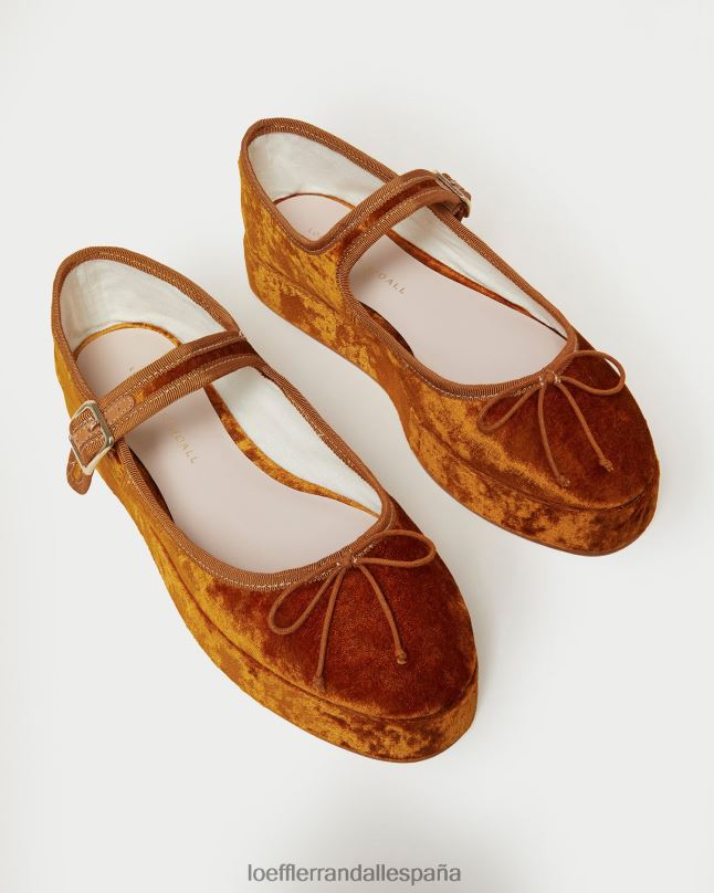 zapatos 04282307 ocre mujer Loeffler Randall Merceditas con plataforma Leah