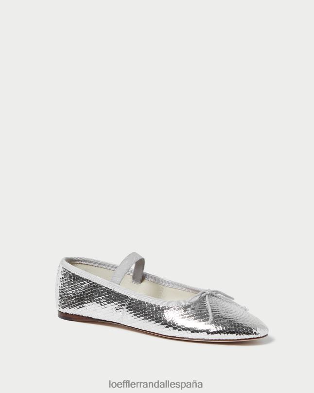 zapatos 04282309 plata mujer Loeffler Randall bailarinas leonie