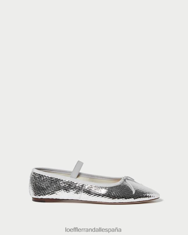 zapatos 04282309 plata mujer Loeffler Randall bailarinas leonie