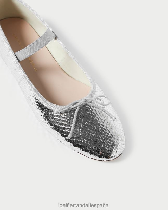zapatos 04282309 plata mujer Loeffler Randall bailarinas leonie