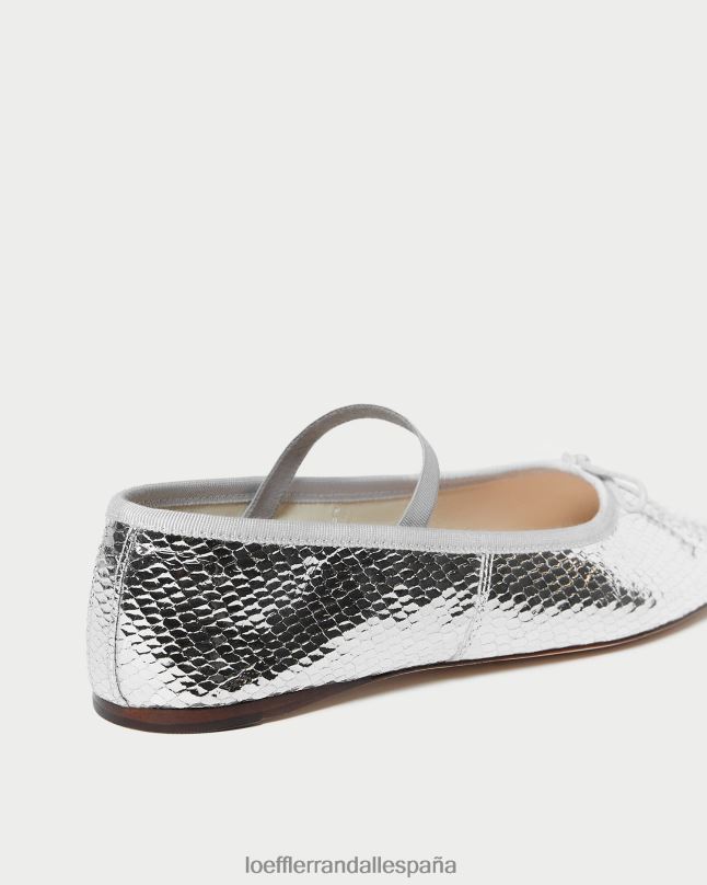 zapatos 04282309 plata mujer Loeffler Randall bailarinas leonie