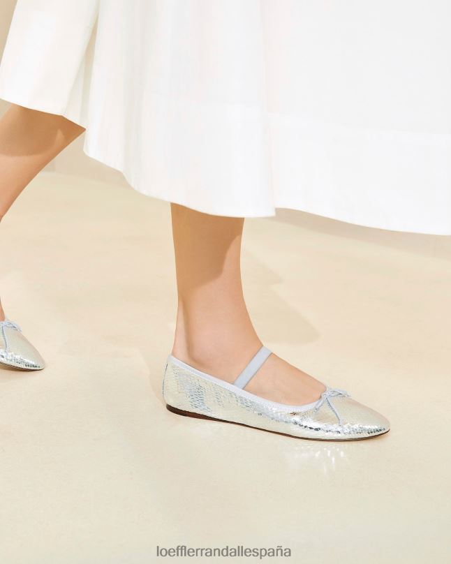 zapatos 04282309 plata mujer Loeffler Randall bailarinas leonie