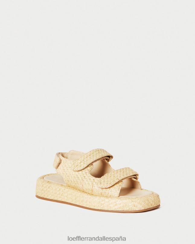 zapatos 04282101 natural mujer Loeffler Randall sandalia blaise de rafia con plataforma