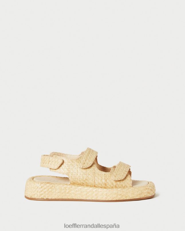 zapatos 04282101 natural mujer Loeffler Randall sandalia blaise de rafia con plataforma