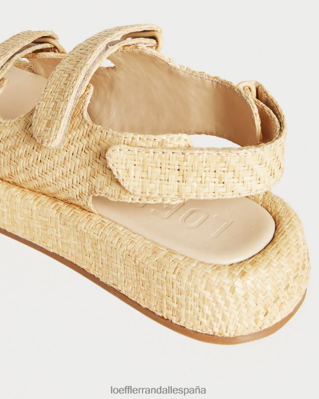 zapatos 04282101 natural mujer Loeffler Randall sandalia blaise de rafia con plataforma