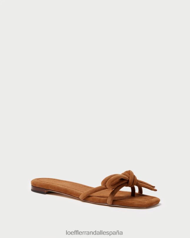 zapatos 04282105 cacao mujer Loeffler Randall sandalia hadley con lazo