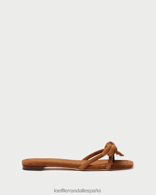 zapatos 04282105 cacao mujer Loeffler Randall sandalia hadley con lazo