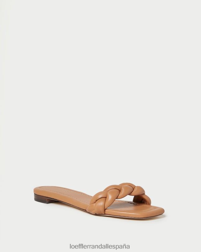 zapatos 04282107 arena oscura mujer Loeffler Randall sandalia jackson trenzada