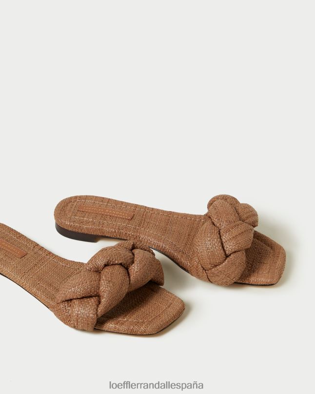 zapatos 04282111 marrón mujer Loeffler Randall sandalia trenzada joanna