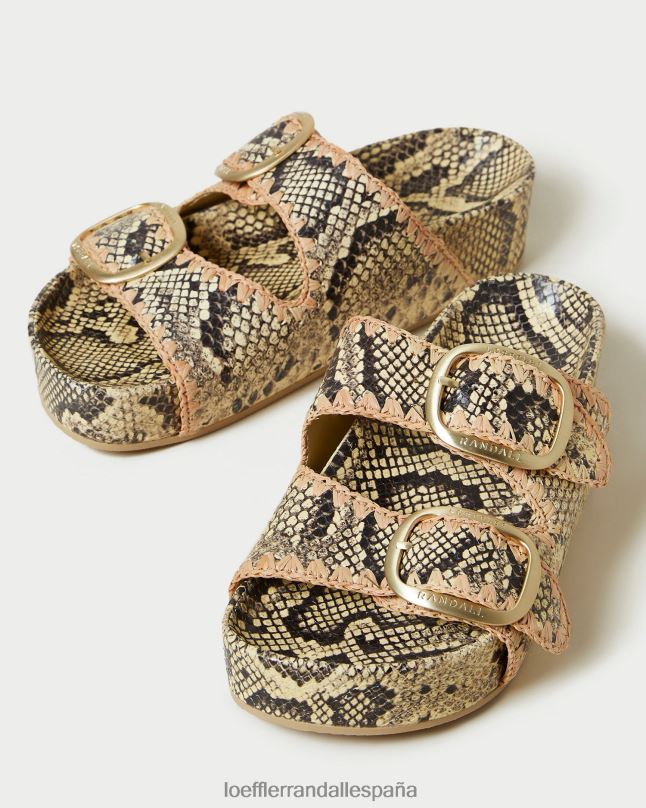 zapatos 04282113 hueso/rosa mujer Loeffler Randall sandalia con plantilla theo