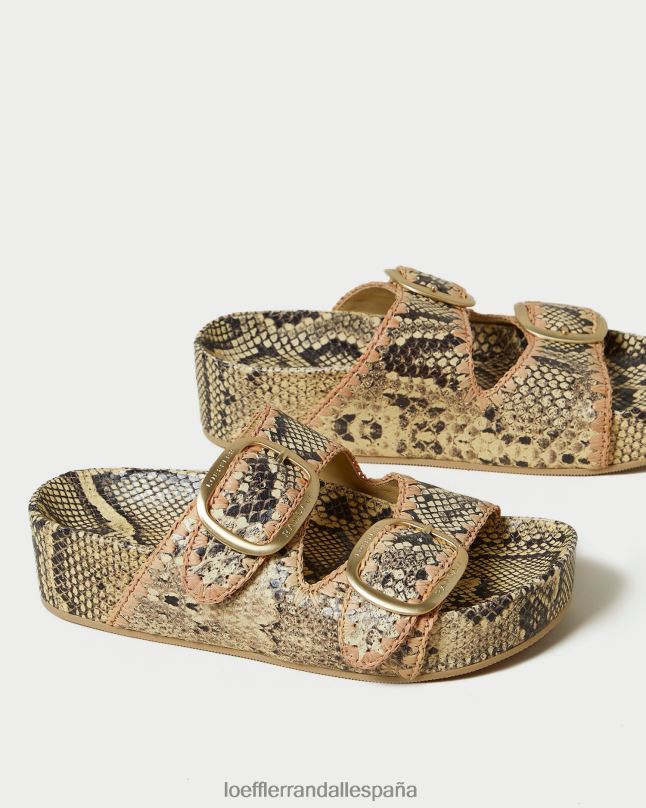 zapatos 04282113 hueso/rosa mujer Loeffler Randall sandalia con plantilla theo