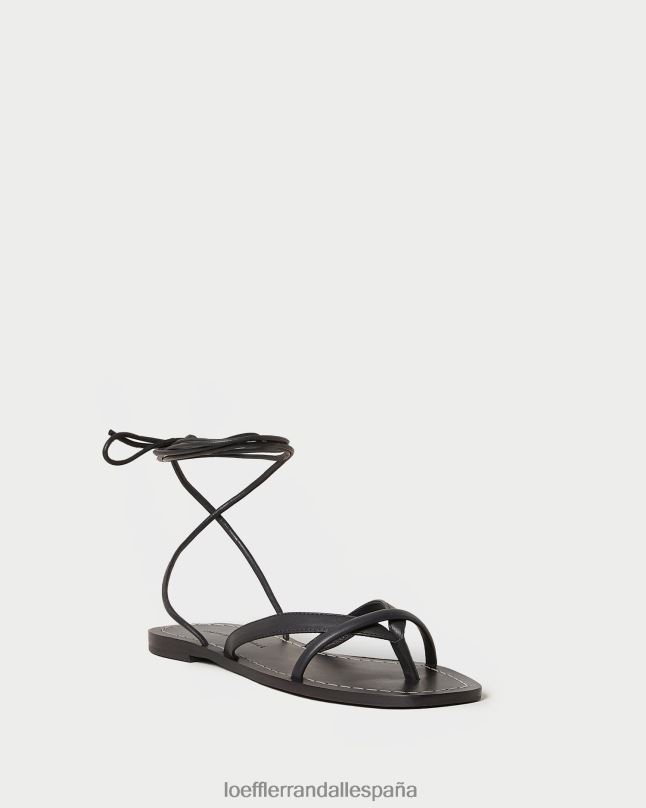 zapatos 04282114 negro mujer Loeffler Randall sandalia cruzada lila