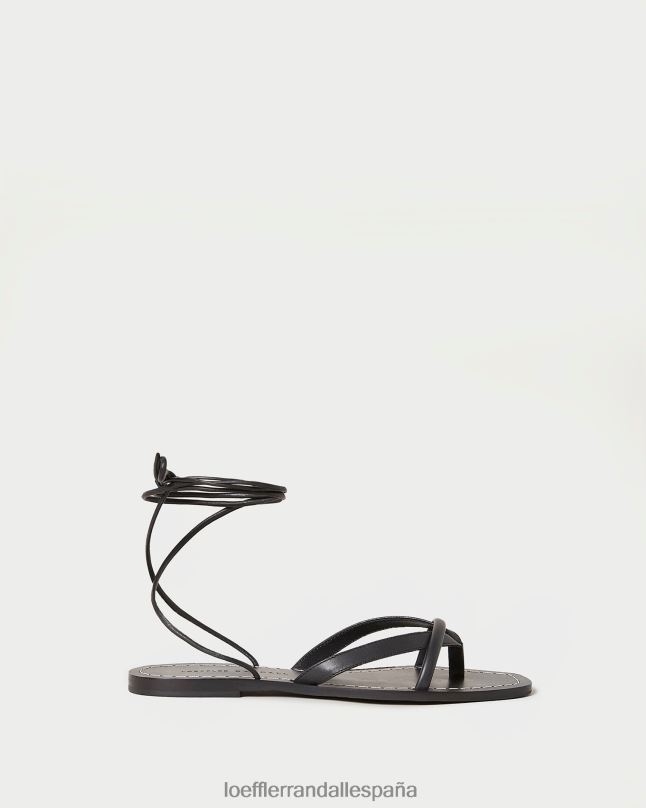 zapatos 04282114 negro mujer Loeffler Randall sandalia cruzada lila