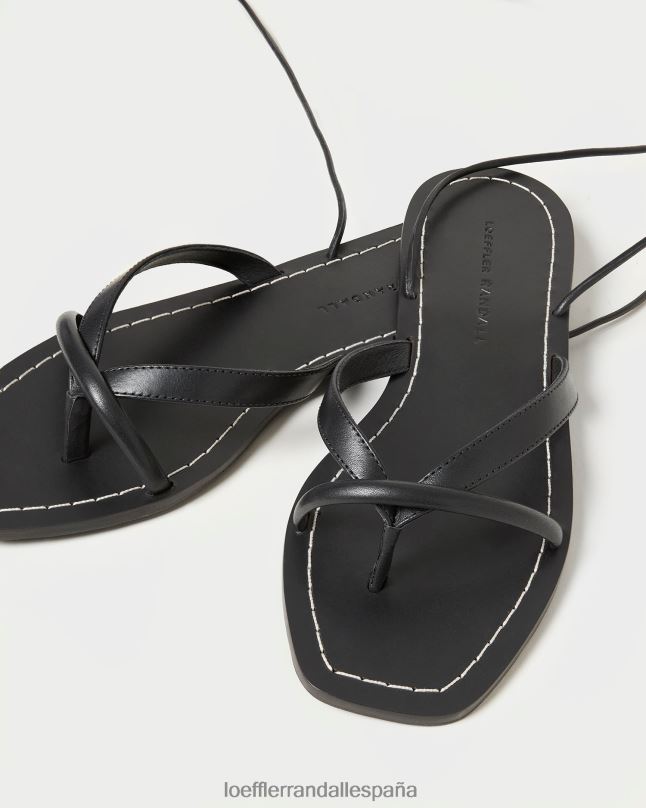 zapatos 04282114 negro mujer Loeffler Randall sandalia cruzada lila
