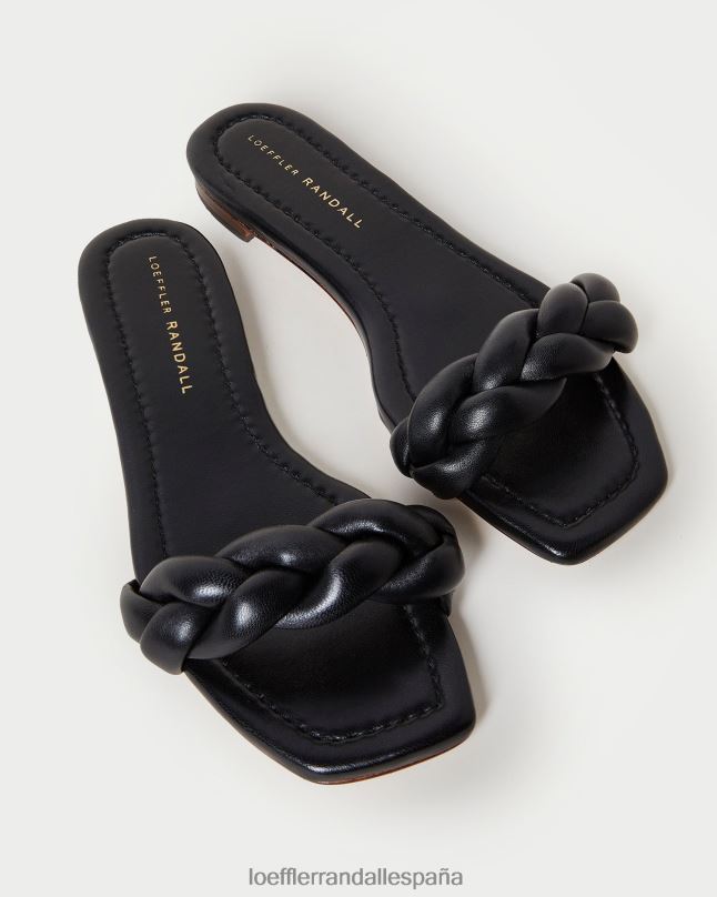 zapatos 04282117 negro mujer Loeffler Randall sandalia jackson trenzada