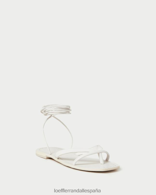zapatos 04282118 blanco del desierto mujer Loeffler Randall sandalia cruzada lila blanca