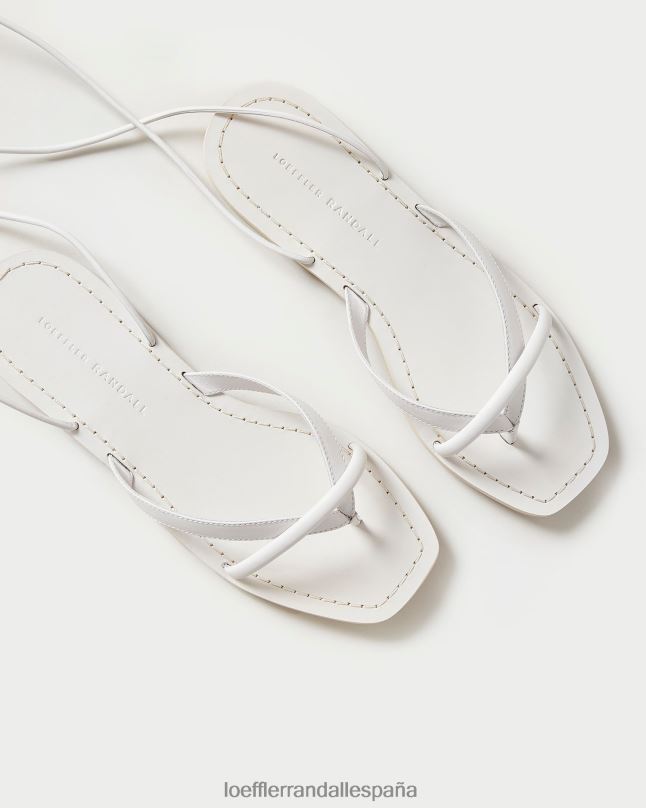 zapatos 04282118 blanco del desierto mujer Loeffler Randall sandalia cruzada lila blanca
