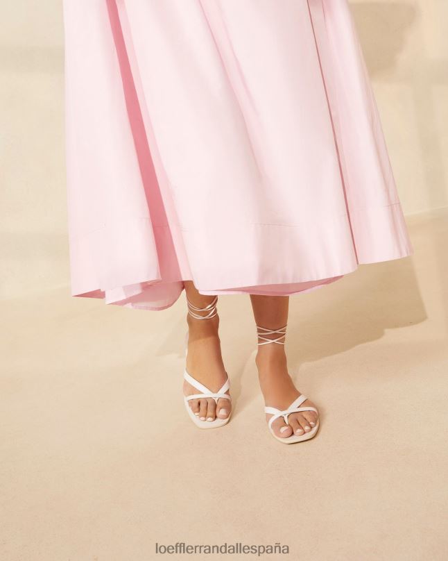 zapatos 04282118 blanco del desierto mujer Loeffler Randall sandalia cruzada lila blanca