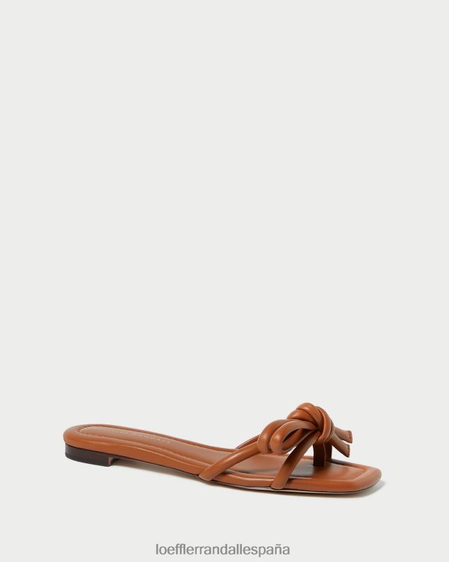 zapatos 04282119 madera mujer Loeffler Randall sandalia hadley con lazo marrón