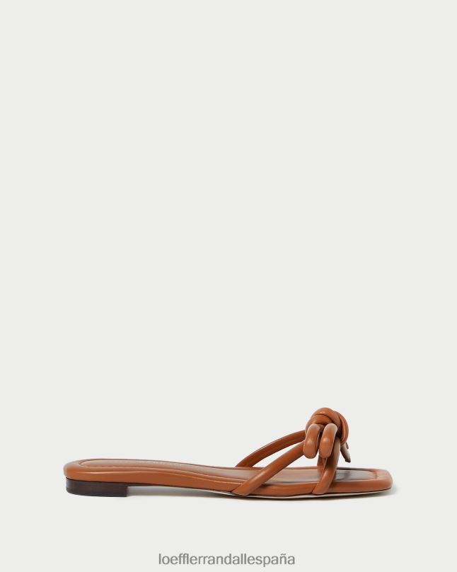 zapatos 04282119 madera mujer Loeffler Randall sandalia hadley con lazo marrón