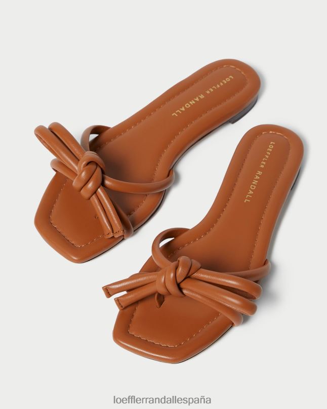 zapatos 04282119 madera mujer Loeffler Randall sandalia hadley con lazo marrón