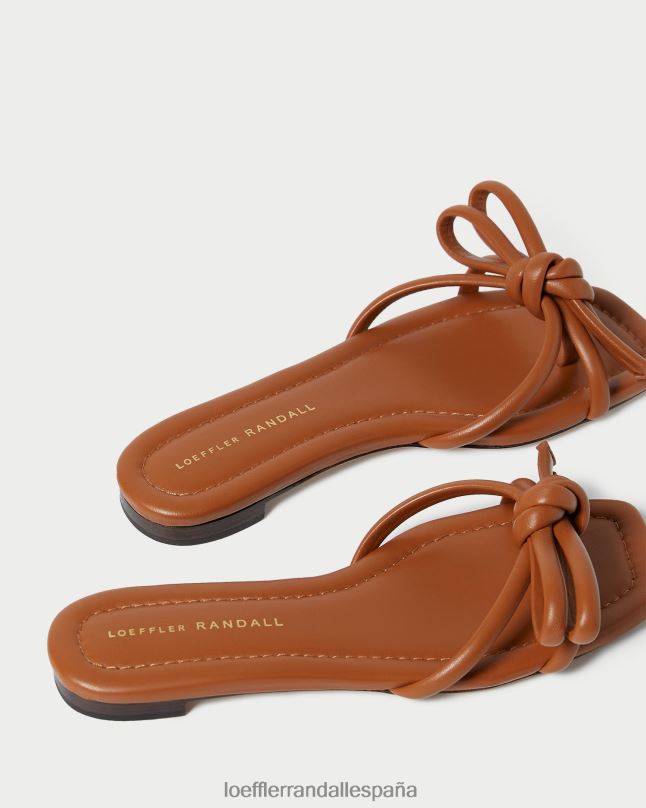 zapatos 04282119 madera mujer Loeffler Randall sandalia hadley con lazo marrón