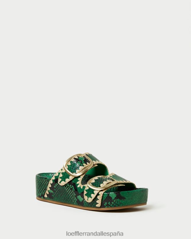 zapatos 04282120 verde/natural mujer Loeffler Randall sandalia con plantilla theo