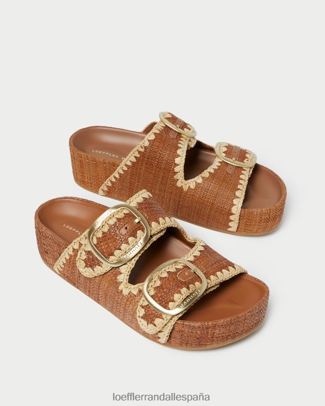 zapatos 04282121 cuona/natural mujer Loeffler Randall sandalia con plantilla theo marrón