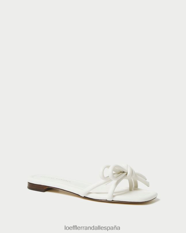 zapatos 04282123 blanco mujer Loeffler Randall sandalia hadley con lazo