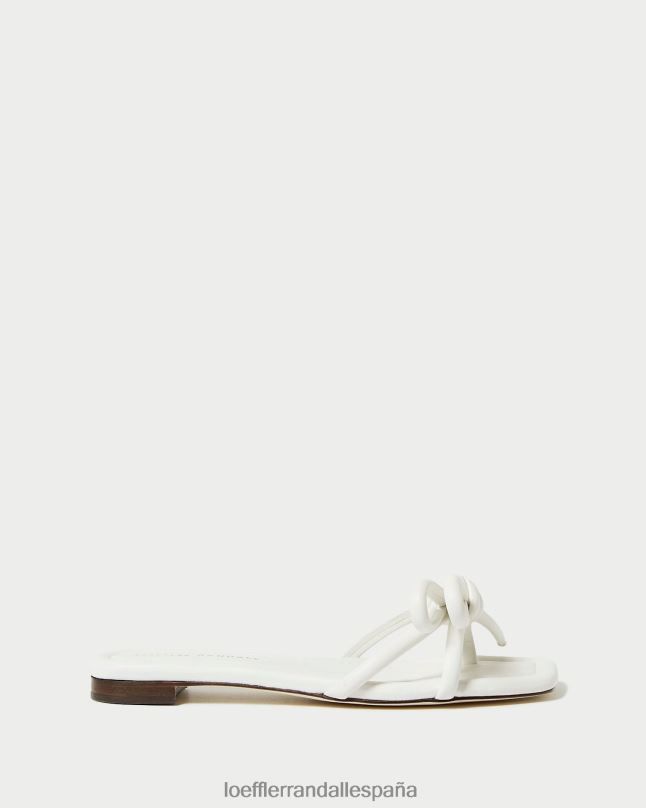 zapatos 04282123 blanco mujer Loeffler Randall sandalia hadley con lazo