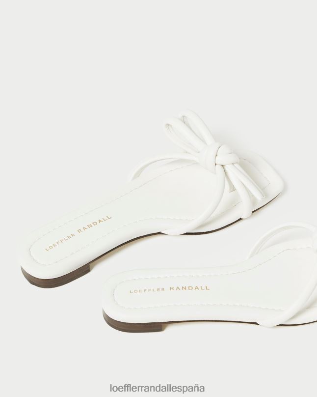 zapatos 04282123 blanco mujer Loeffler Randall sandalia hadley con lazo
