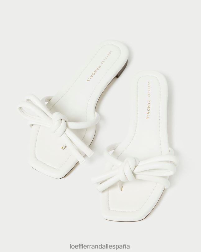 zapatos 04282123 blanco mujer Loeffler Randall sandalia hadley con lazo